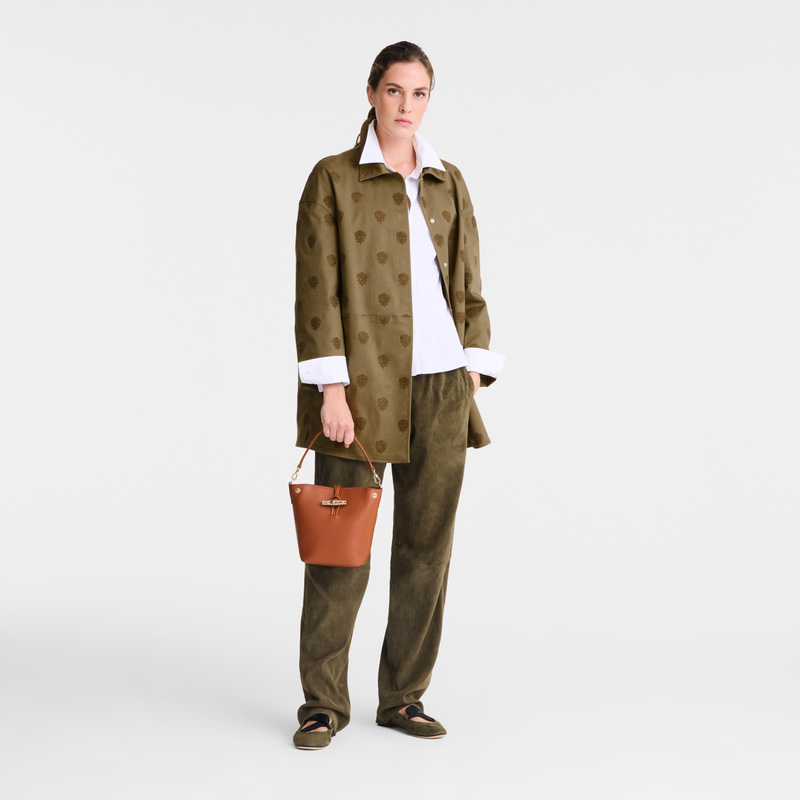 Longchamp | Le Roseau XS Bucket bag Bark - Leather | Bark