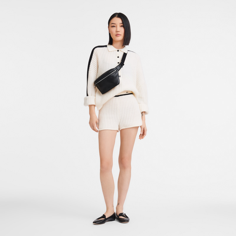 Longchamp | Le Foulonné M Belt bag Black - Leather | Black