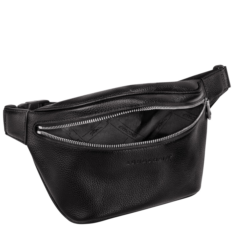 Longchamp | Le Foulonné M Belt bag Black - Leather | Black