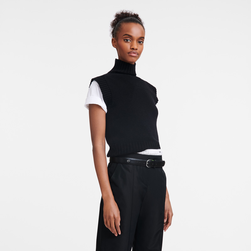 Longchamp | Le Pliage Ladies' Belt Black - Leather | Black