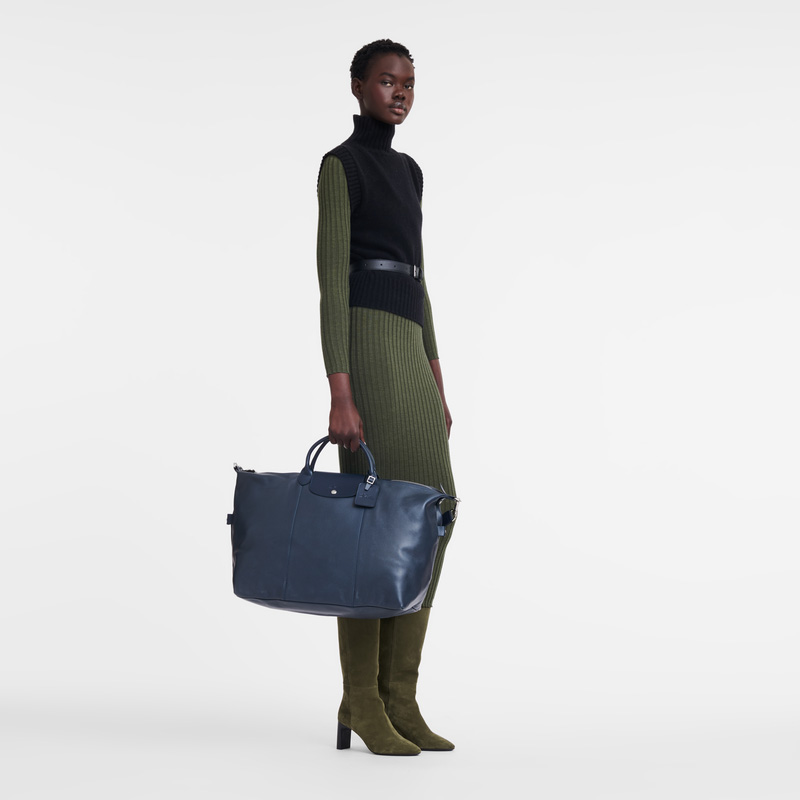 Longchamp | Le Foulonné L Travel bag Navy - Leather | Navy