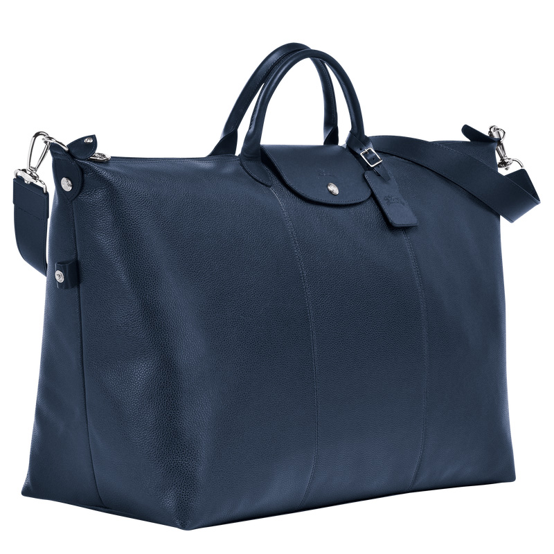 Longchamp | Le Foulonné L Travel bag Navy - Leather | Navy