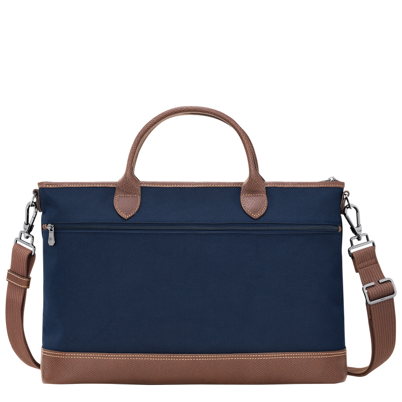 Longchamp | Boxford S Briefcase Blue - Recycled canvas | Blue