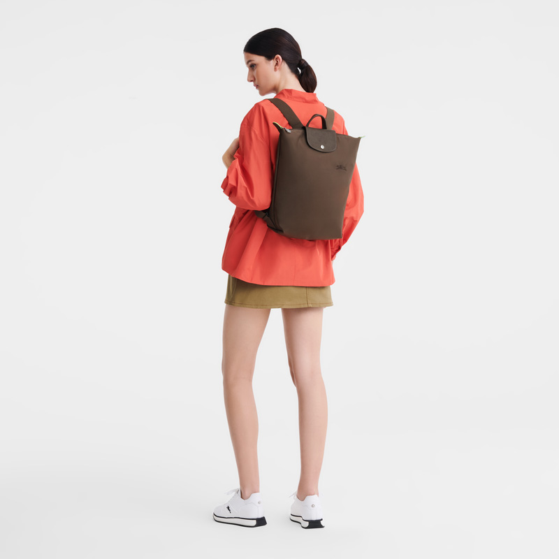 Longchamp | Le Pliage Green M Backpack Terra - Canvas | Terra