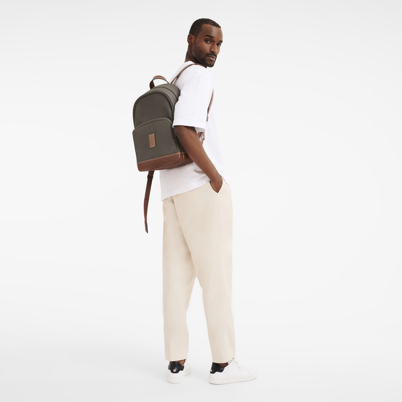 Longchamp | Boxford Backpack Brown - Recycled canvas | Brown