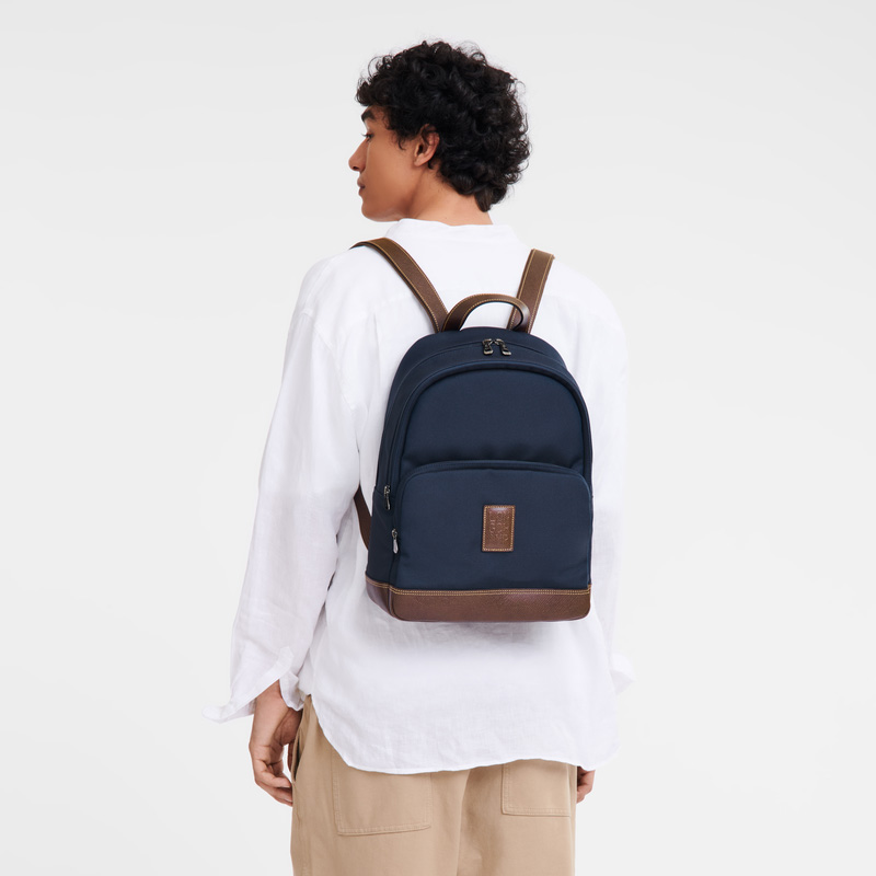 Longchamp | Boxford Backpack Blue - Recycled canvas | Blue
