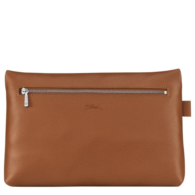 Longchamp | Le Foulonné Toiletry case Caramel - Leather | Caramel