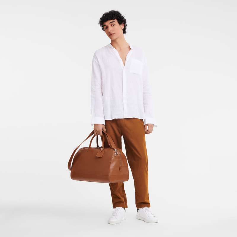 Longchamp | Le Foulonné L Travel bag Caramel - Leather | Caramel