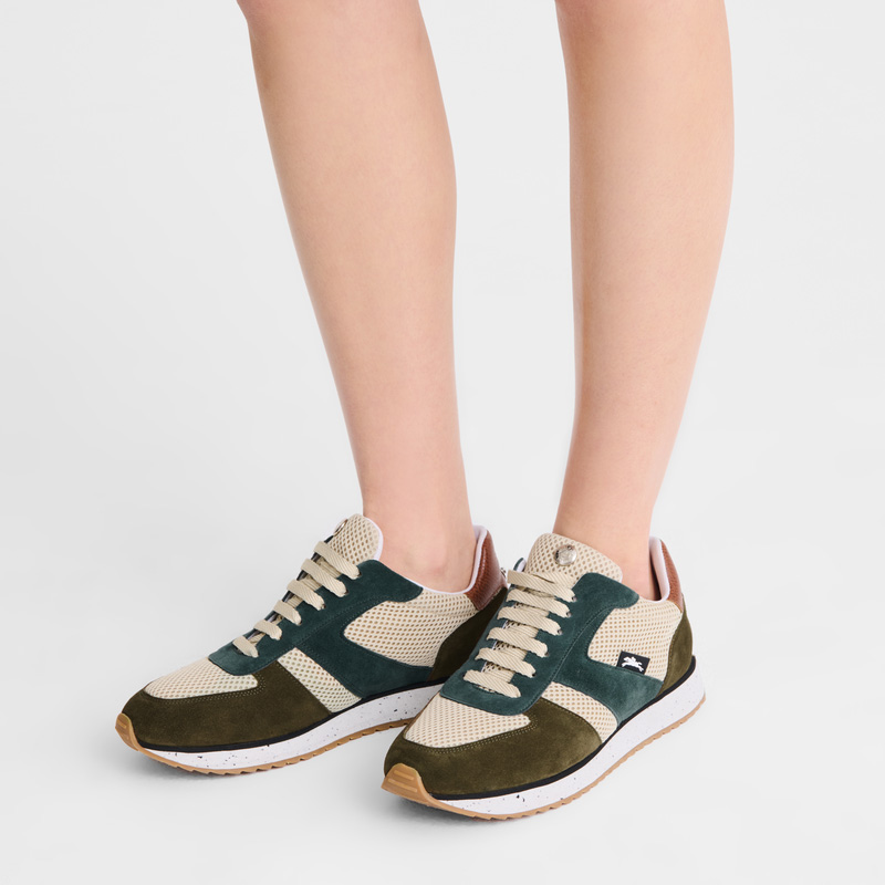 Longchamp | Le Pliage Green Sneakers Cedar - Leather | Cedar