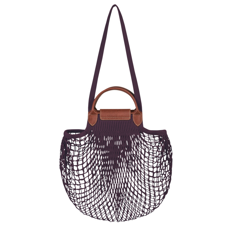 Longchamp | Le Pliage Filet L Mesh bag Eggplant - Canvas | Eggplant