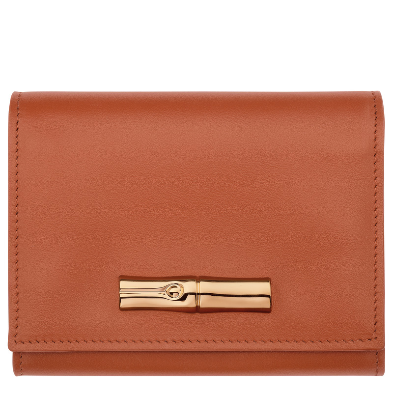Longchamp | Le Roseau Compact wallet Bark - Leather | Bark