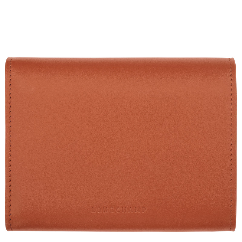 Longchamp | Le Roseau Compact wallet Bark - Leather | Bark