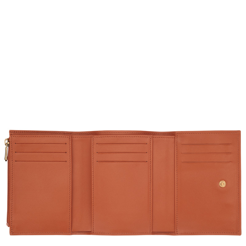 Longchamp | Le Roseau Compact wallet Bark - Leather | Bark