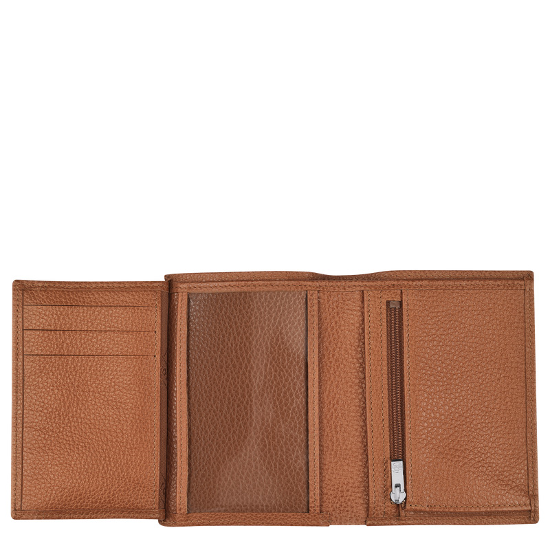 Longchamp | Le Foulonné Wallet Caramel - Leather | Caramel
