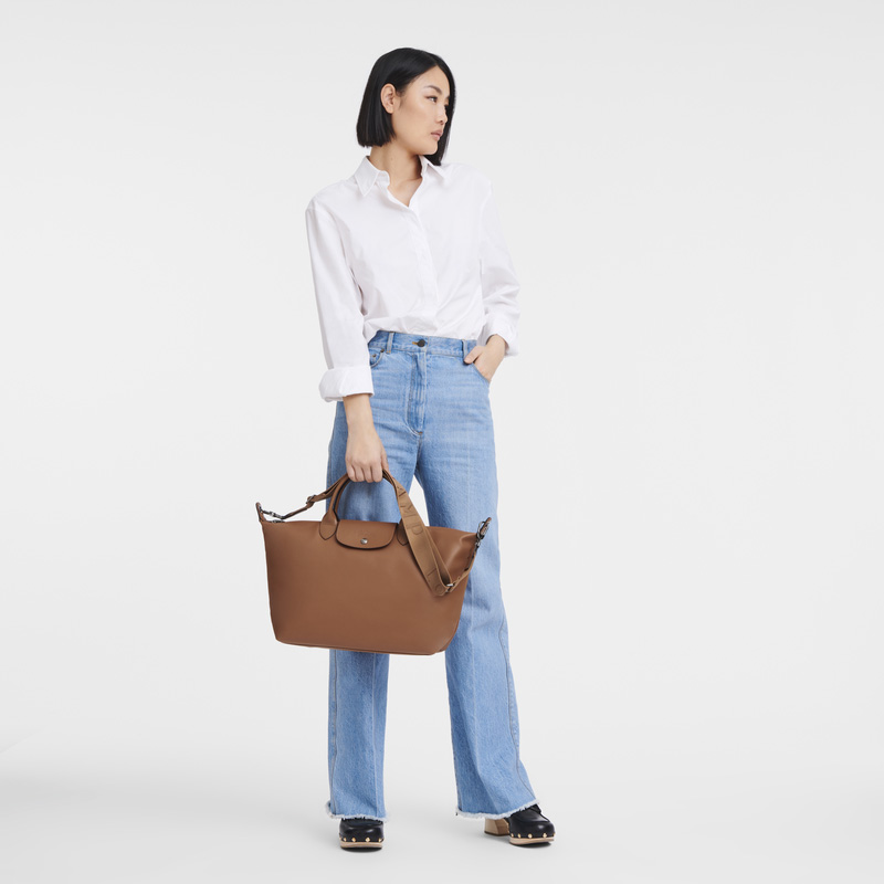 Longchamp | Le Pliage Xtra L Handbag Cognac - Leather | Cognac
