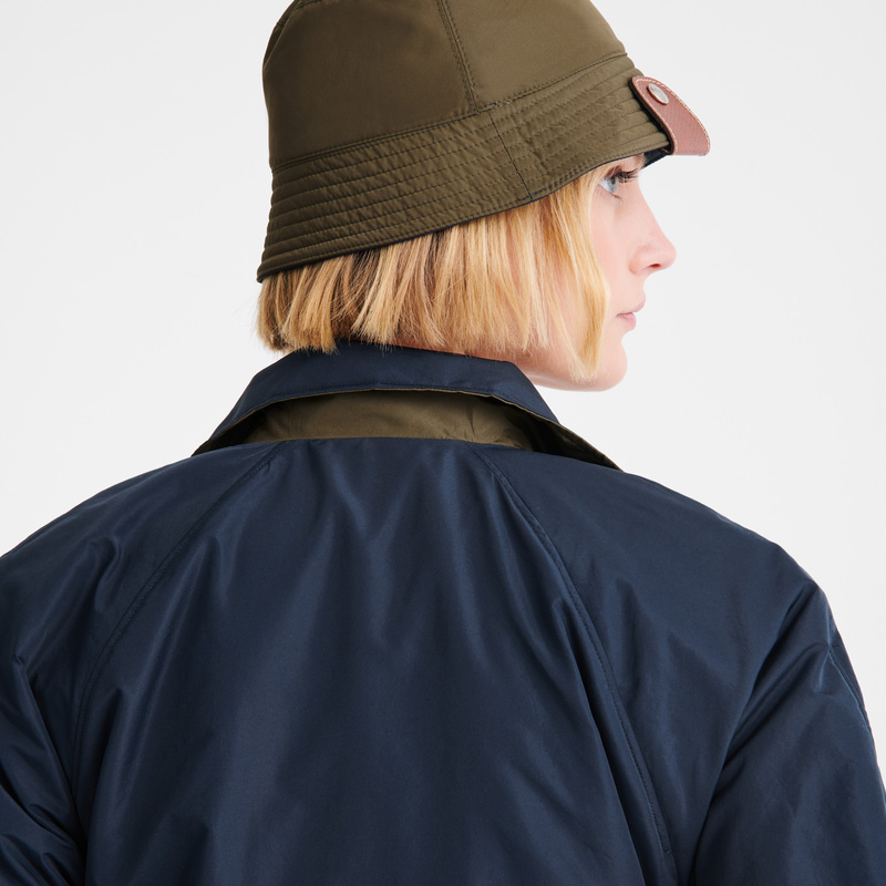 Longchamp | Padded blouson Navy/Artichoke - Technical taffeta | Navy/Artichoke