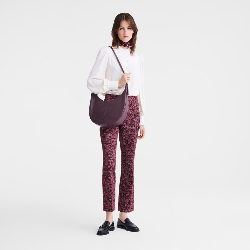 Longchamp | Essential L Crossbody bag Eggplant - Leather | Eggplant
