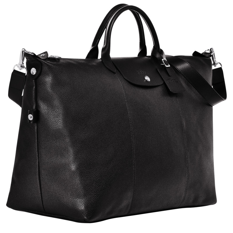 Longchamp | Le Foulonné XL Travel bag Black - Leather | Black