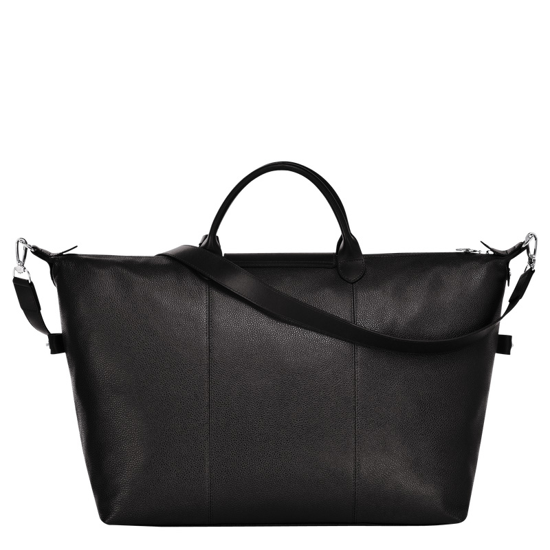 Longchamp | Le Foulonné XL Travel bag Black - Leather | Black