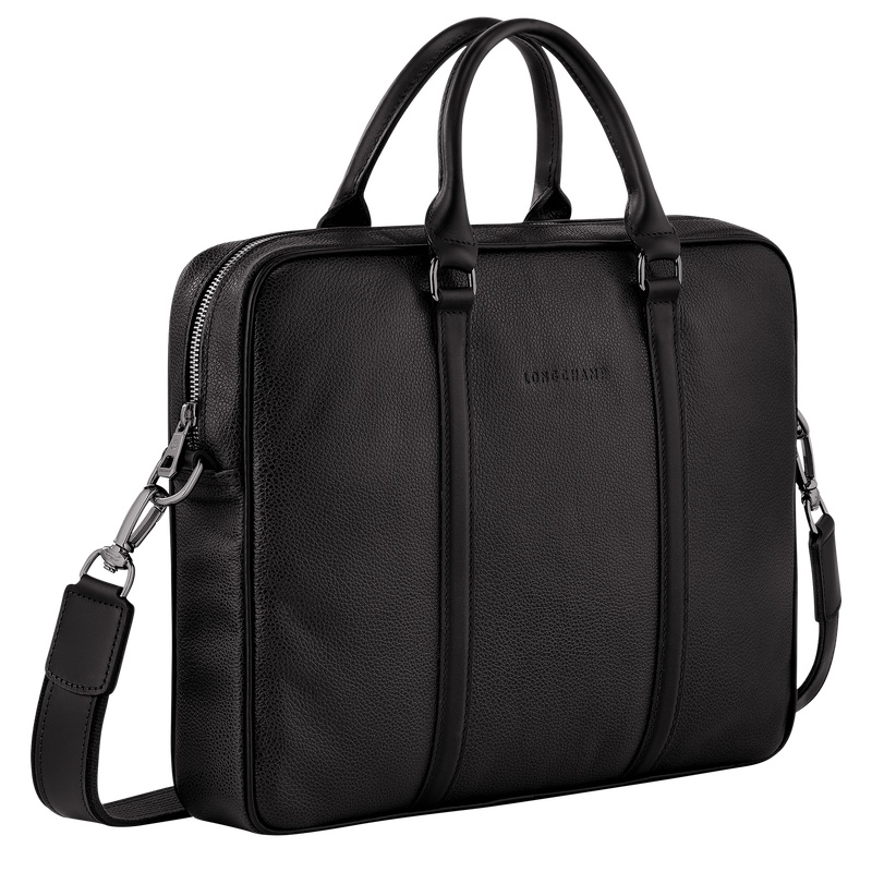 Longchamp | Le Foulonné XS Briefcase Black - Leather | Black