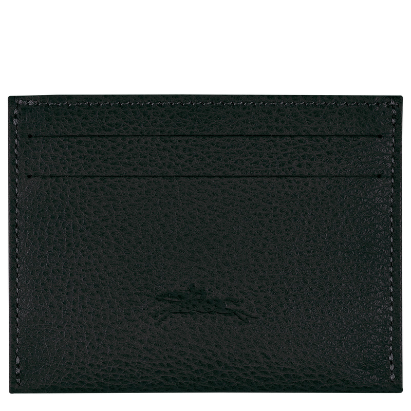 Longchamp | Le Foulonné Card holder Black - Leather | Black