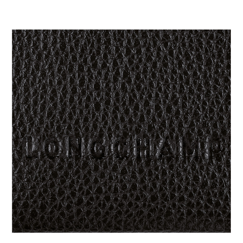 Longchamp | Le Foulonné Card holder Black - Leather | Black