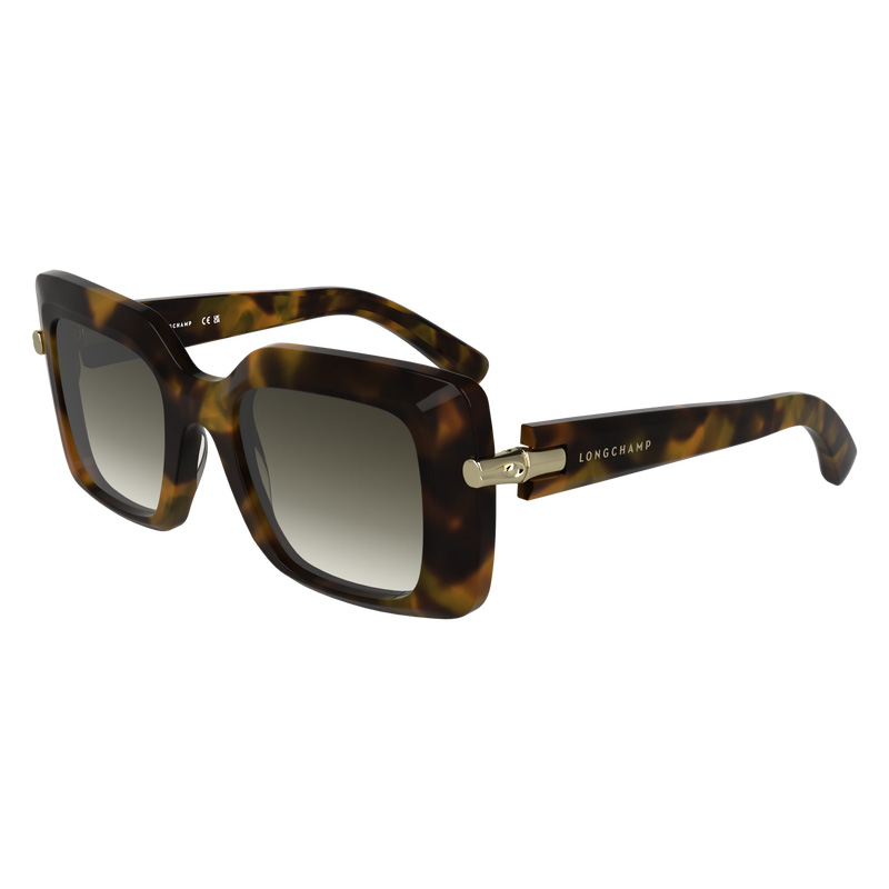 Longchamp | Sunglasses Havana Brown/Green - Acetate | Havana Brown/Green